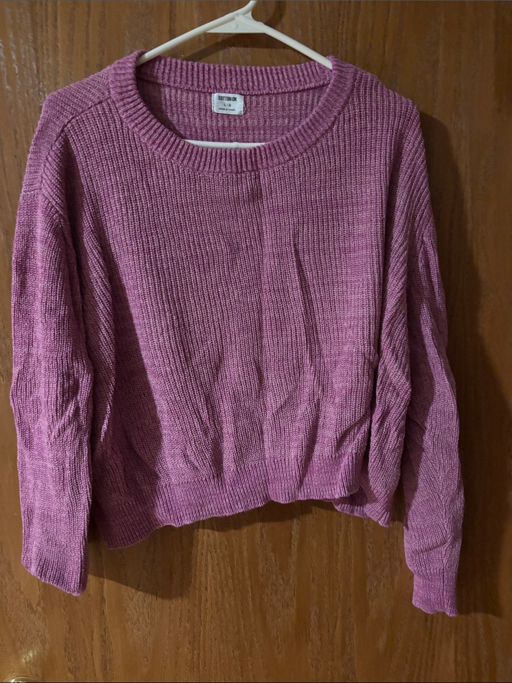 Cotton On Ribbed Scoopneck Sweater - Mauve